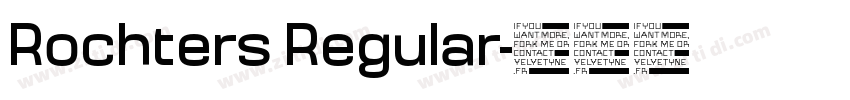 Rochters Regular字体转换